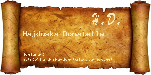 Hajduska Donatella névjegykártya